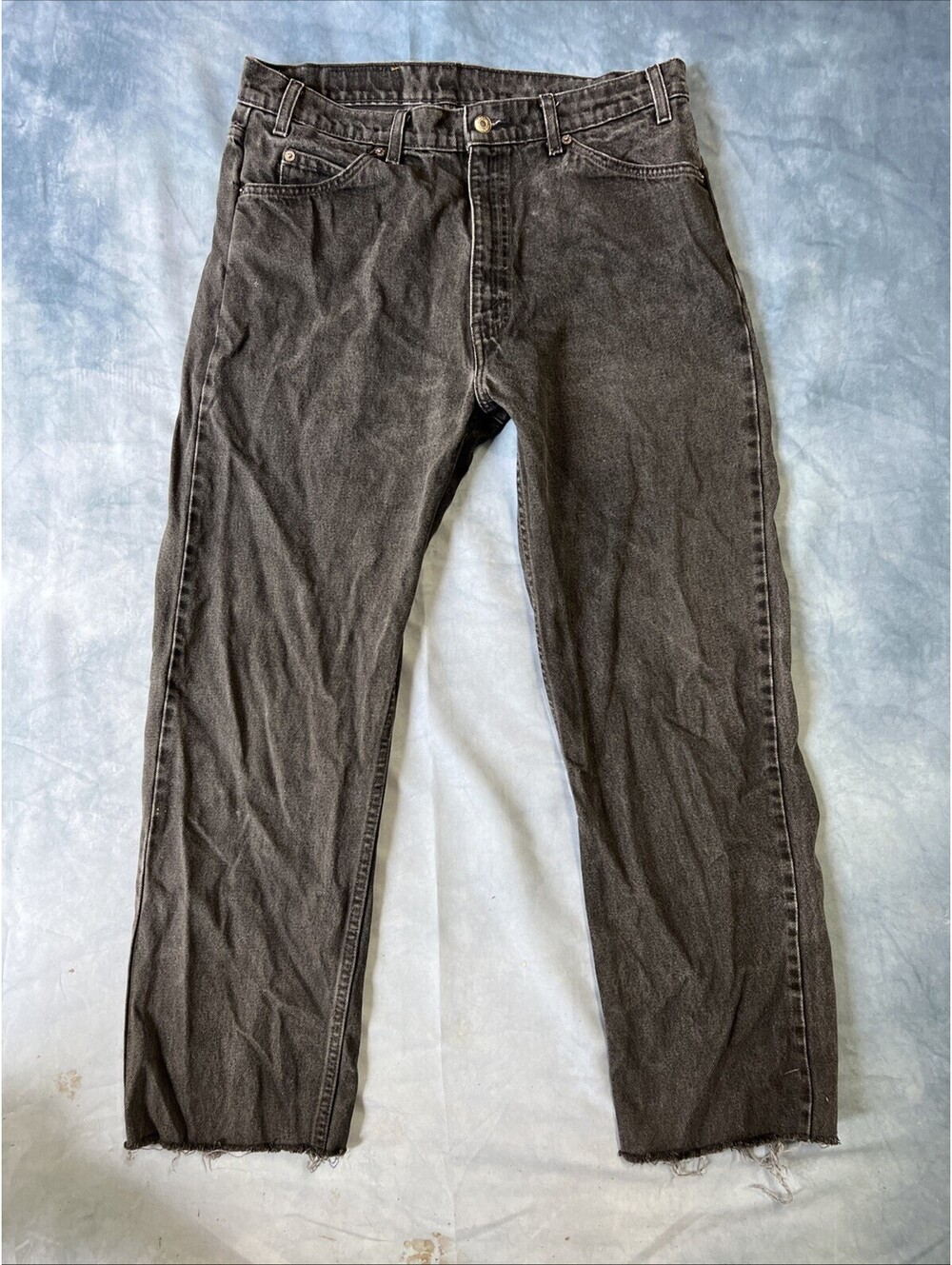 Vintage Black Levi’s 505s 1998 Orange Tag W32 L32 SHORTENED  - 1078-1S